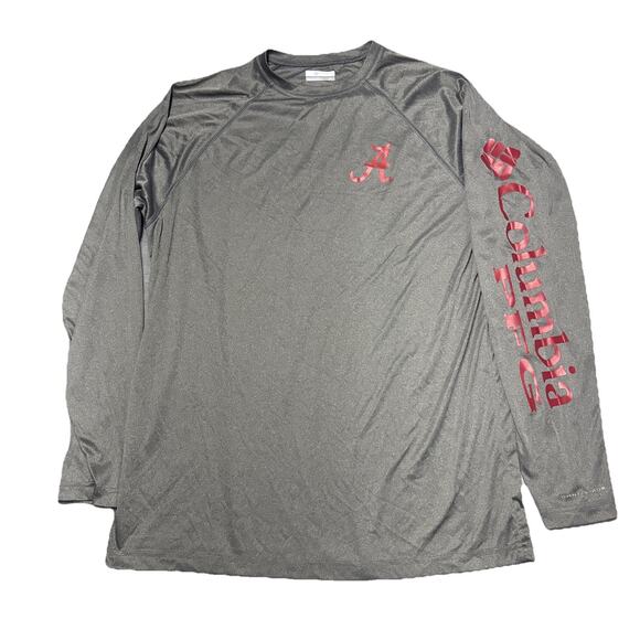 Columbia PFG Alabama Crimson Tide tshirt long sleeve tee Omni Shade Large - Picture 1 of 8